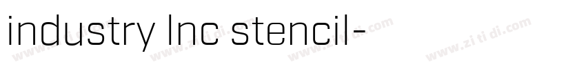 industry lnc stencil字体转换
